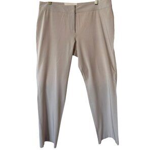 Eileen Fisher Khaki Pants Size Medium Stretch Straight Leg Dress Classic Neutral